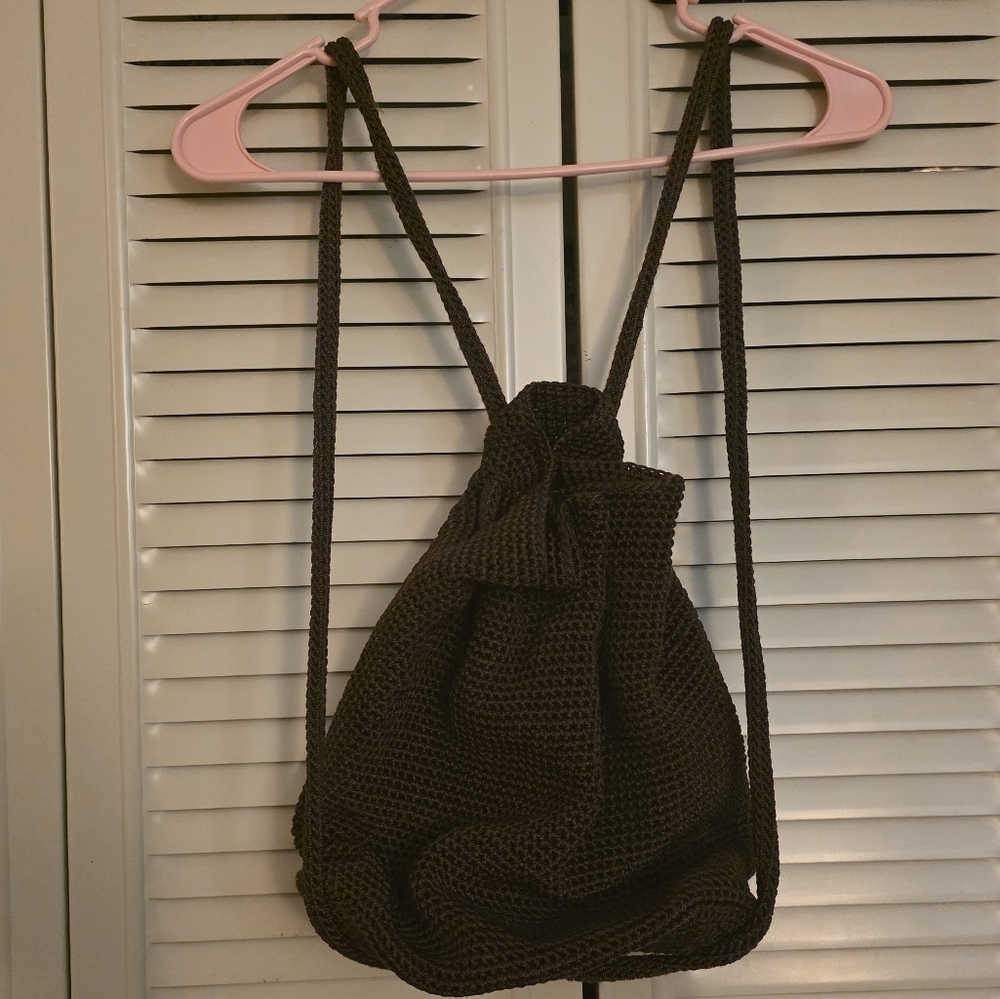 The Sak Elegant Brown Knit Backpack